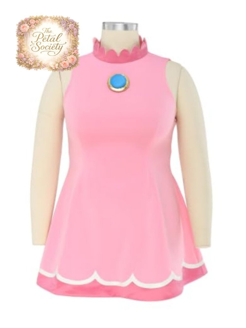 Princess Tennis Dress Cosplay Costume Knitted Fabric with Crown - Picture 4 of 5